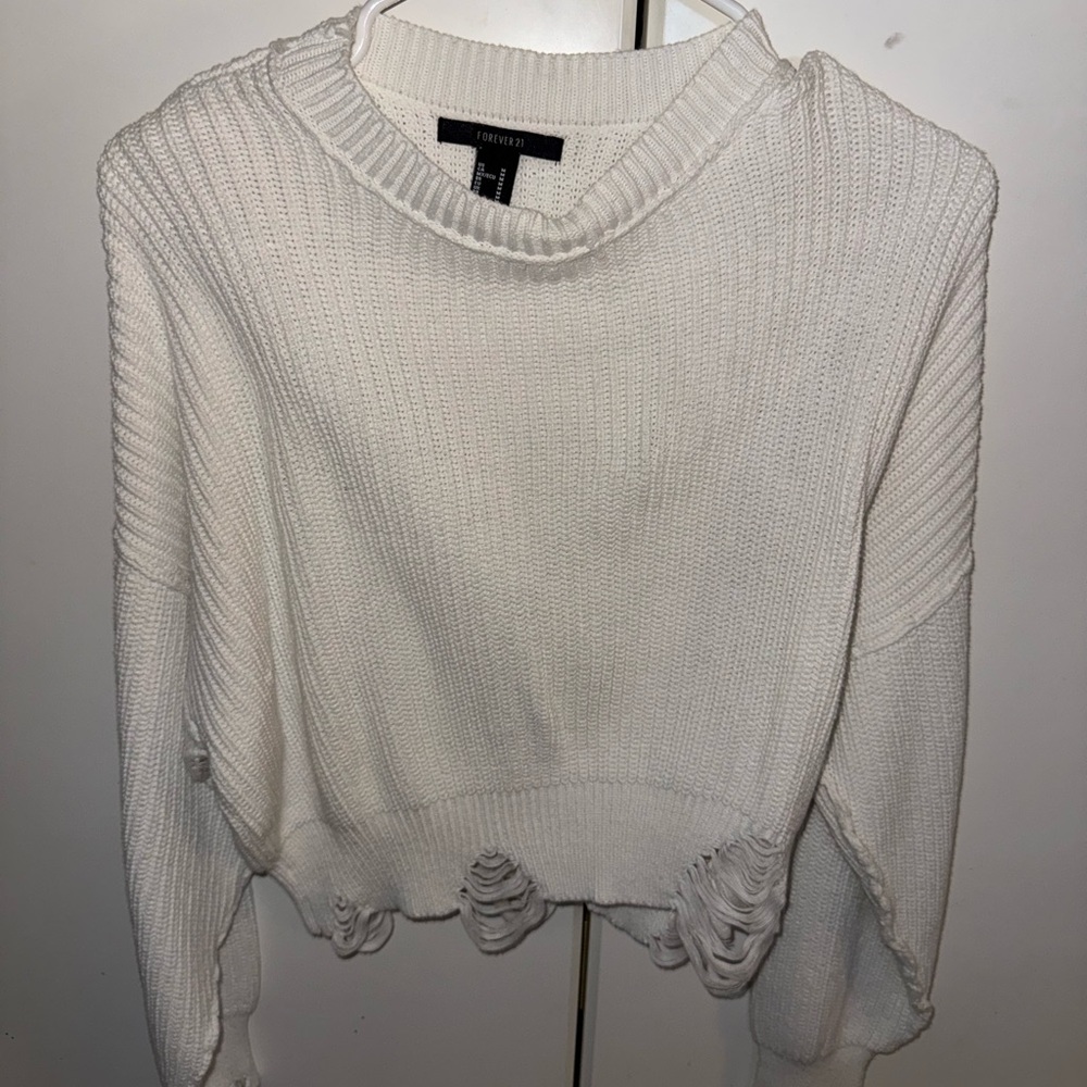 Forever 21 Women's Cream Sweater